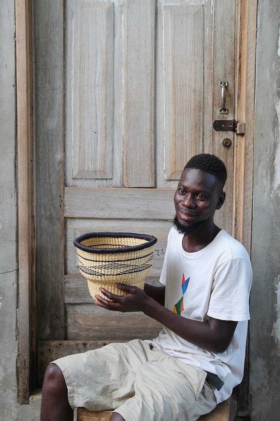 Planters + Flower Pots Baba Tree | Tiny Drum Basket By Akolgo "Body" Atiah