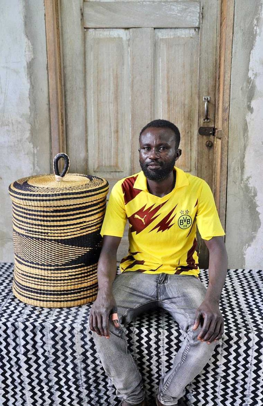 Bathroom + Laundry Baba Tree | Laundry Basket With Lid (Small) By Isaac Asanga