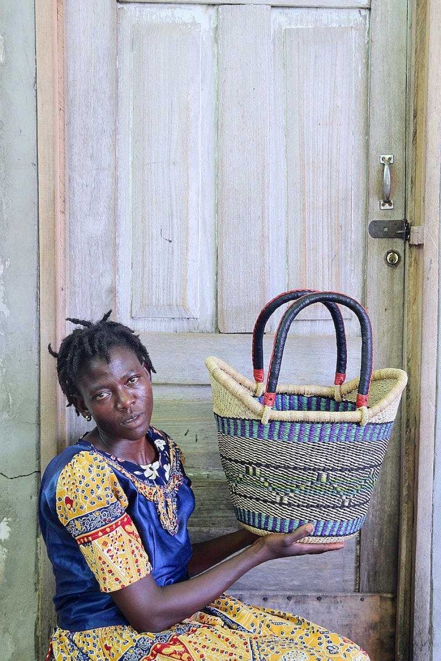 Shopping Baskets Baba Tree | Nyariga Basket (Large) By Atipoka Akanobre