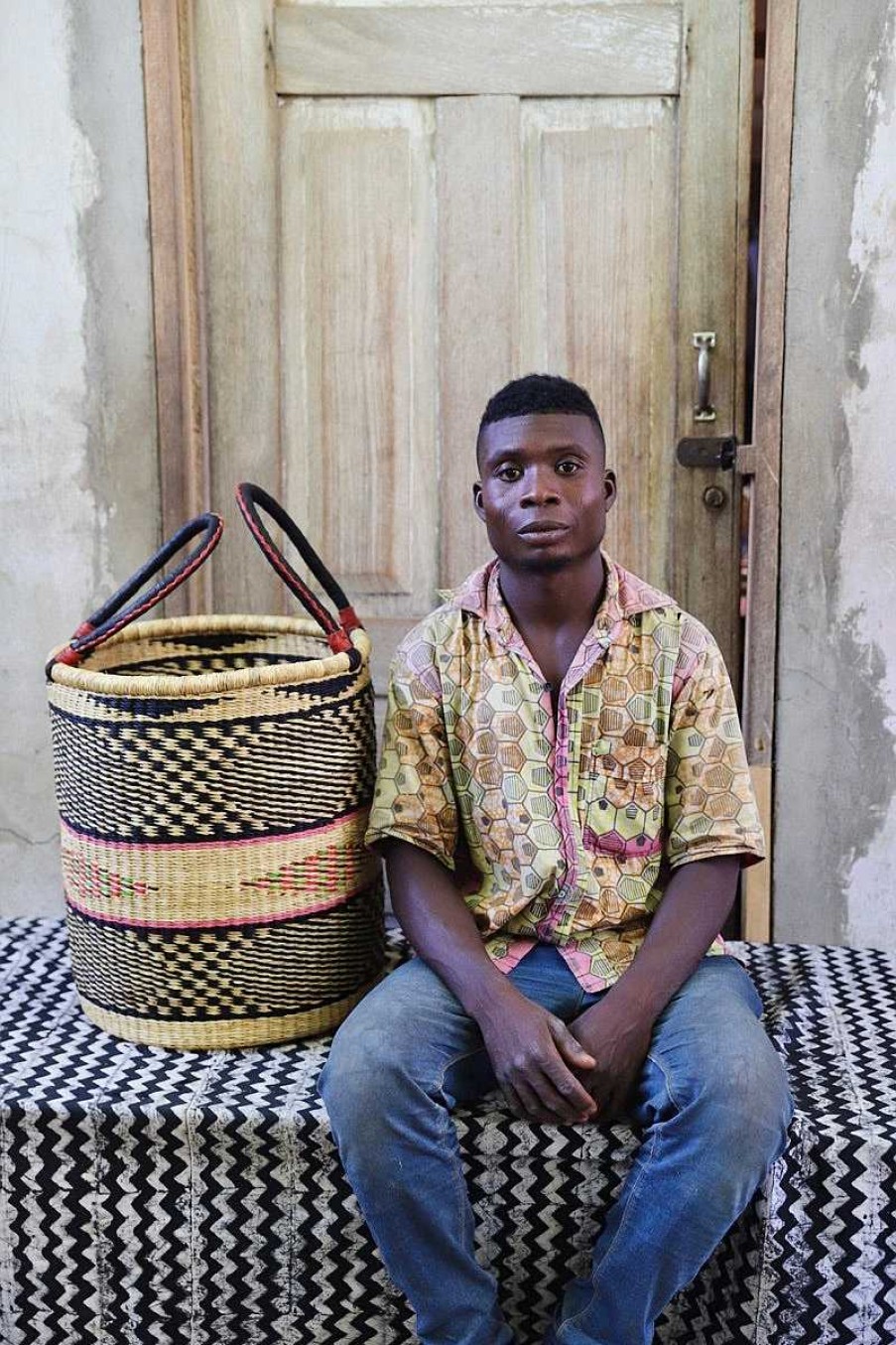 Bathroom + Laundry Baba Tree | Laundry Basket (Small) By Bukari Nyaaba