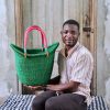 Shopping Baskets Baba Tree | Dip Dyed Nyariga Basket (Large) By Sampson "Action" Adombillah