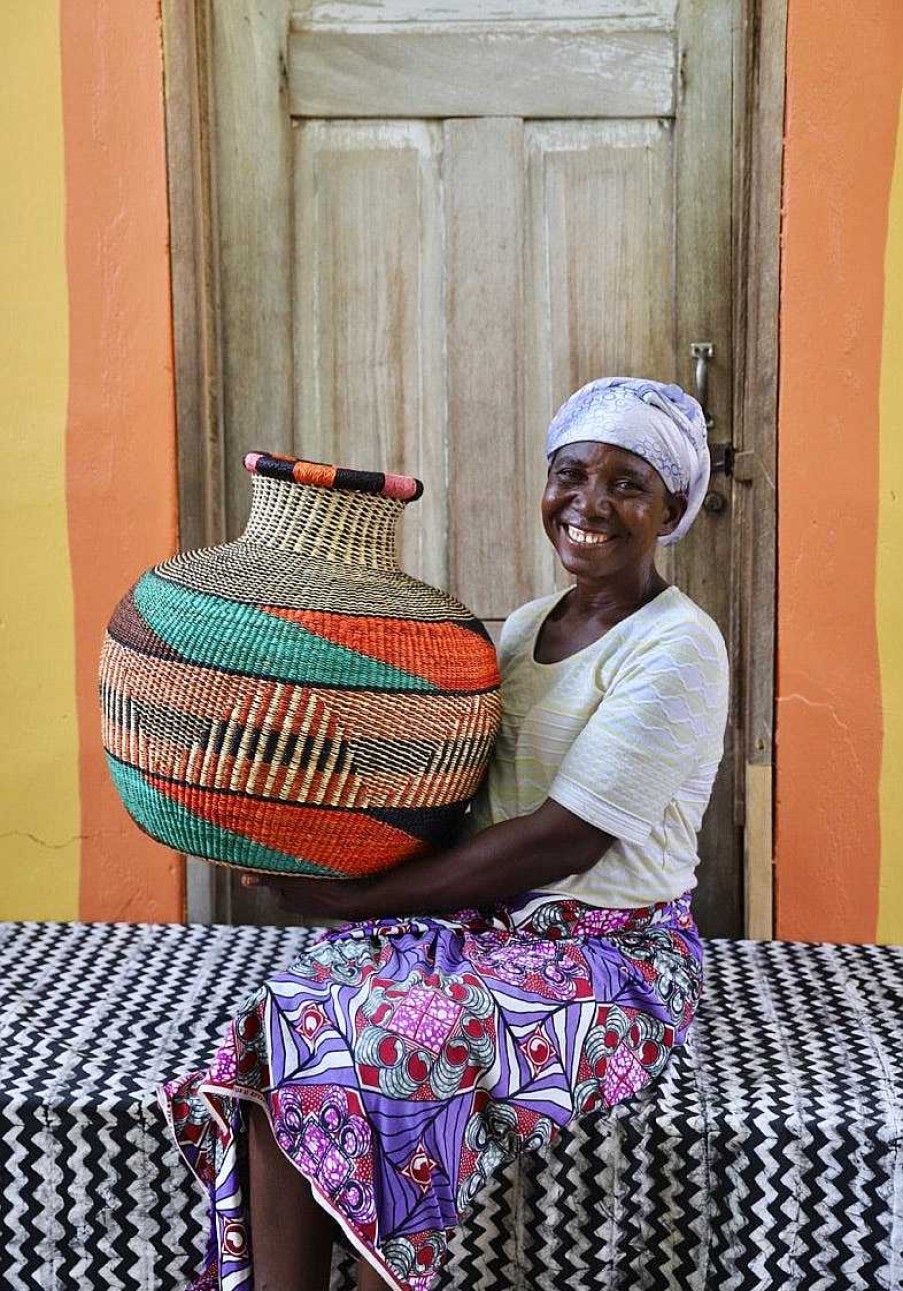 Home Decor Baba Tree | Jemima 10 Cows Basket By Atugtarikeh Nyaaba