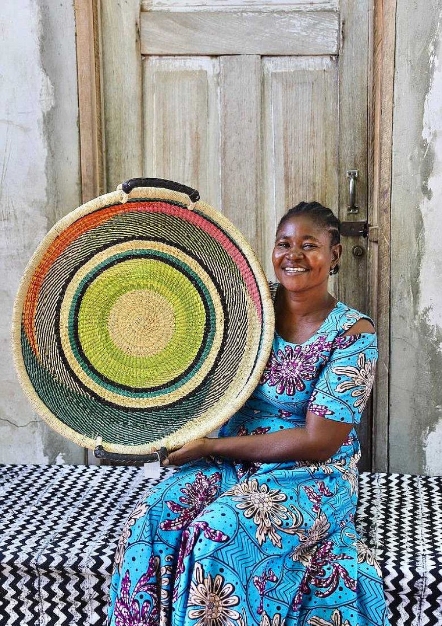 Kitchen + Dining Baba Tree | Woven Tray (Medium / Double Weave) By Selina Apasinore