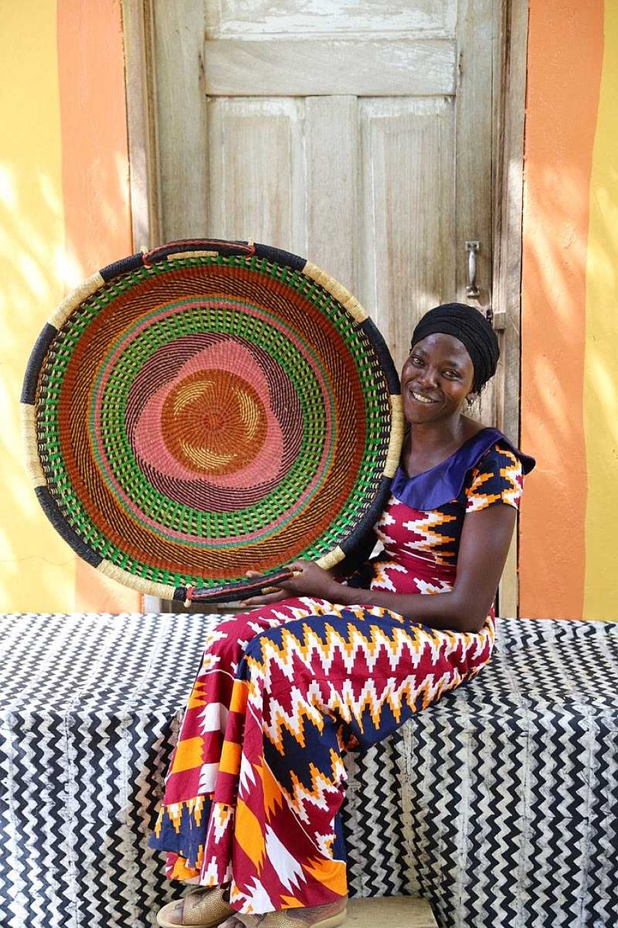 Kitchen + Dining Baba Tree | Woven Tray - Double Weave (Large) By Atipoka Akanobre