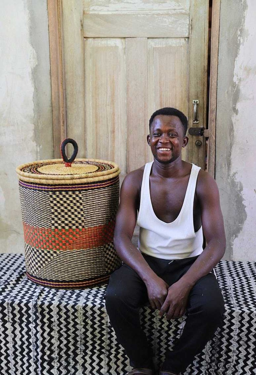 Bathroom + Laundry Baba Tree | Laundry Basket With Lid (Large) By Abraham Akolgo