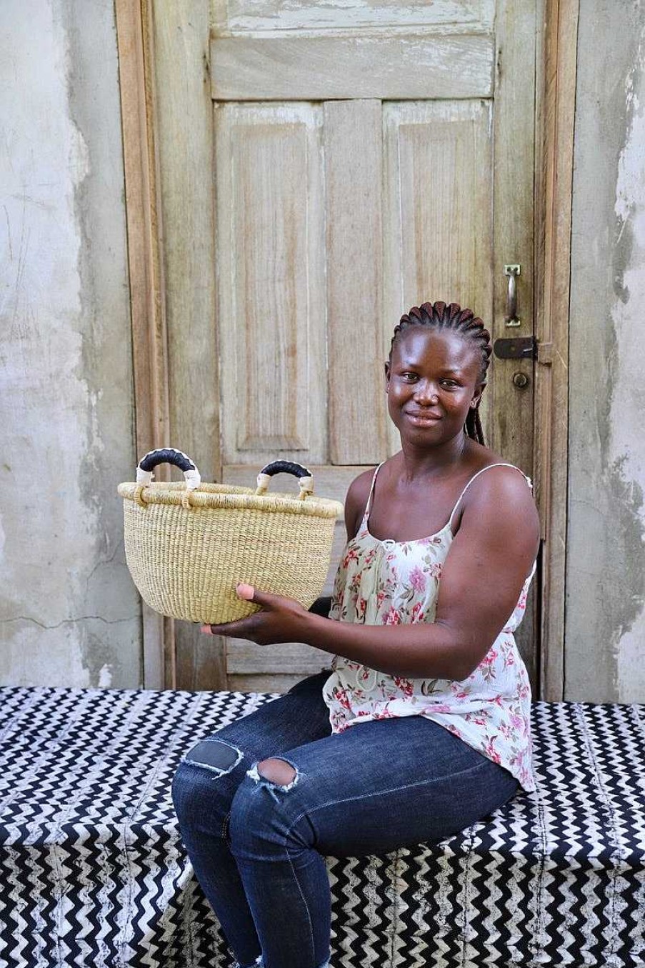 Bathroom + Laundry Baba Tree | Gbenka Storage Basket (Small) By Eva Nsohbillah