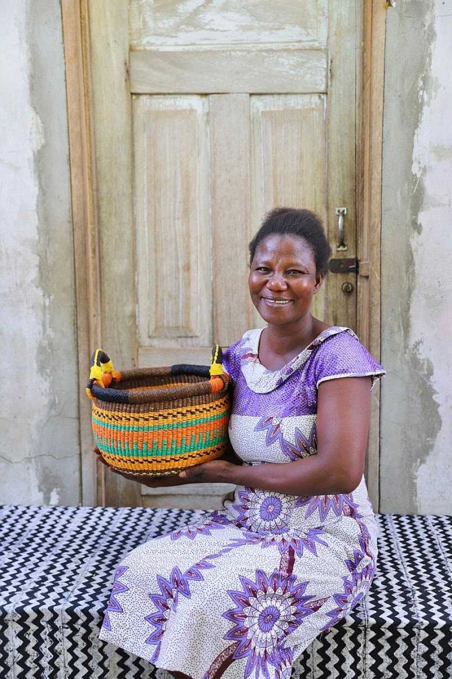 Bathroom + Laundry Baba Tree | Gbenka Storage Basket (Small) By Ayine Awuni