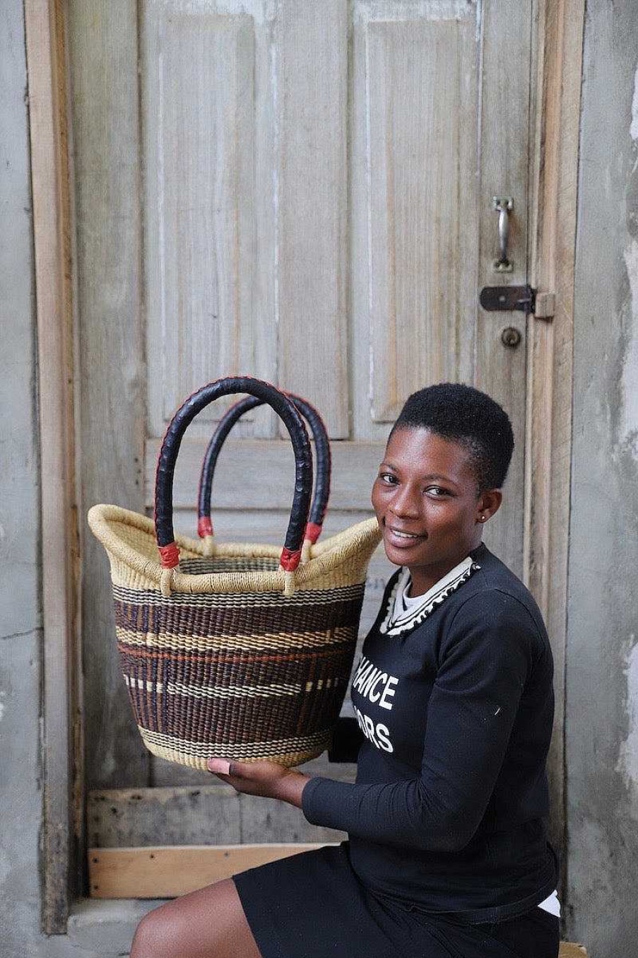 Shopping Baskets Baba Tree | Nyariga Basket (Large) By Sophia Adagaam