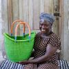 Shopping Baskets Baba Tree | Dip Dyed Nyariga Basket (Medium) By Akelba Nyaaba