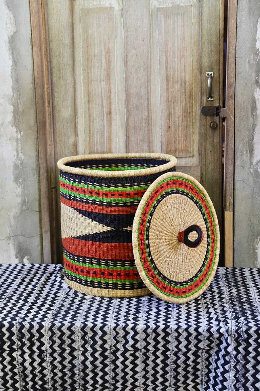 Bathroom + Laundry Baba Tree | Laundry Basket With Lid (Large) By Abraham Akolgo