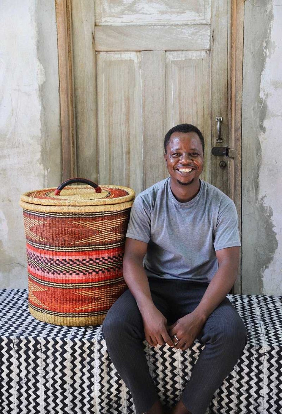 Bathroom + Laundry Baba Tree | Laundry Basket With Lid (Large) By Ayinbillah Anaba