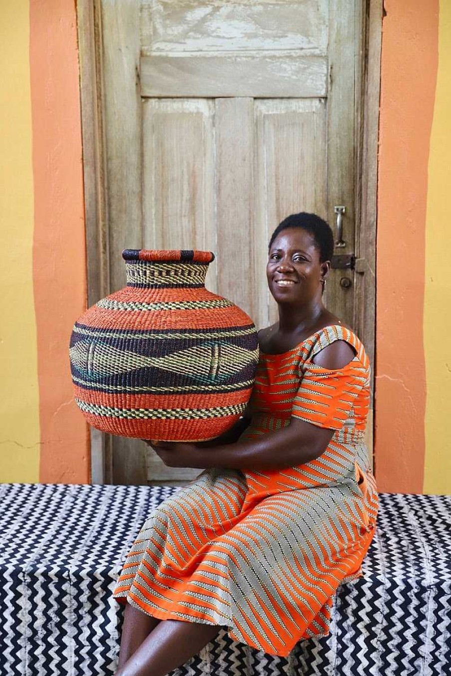 Home Decor Baba Tree | Jemima 10 Cows Basket By Cynthia Anaba