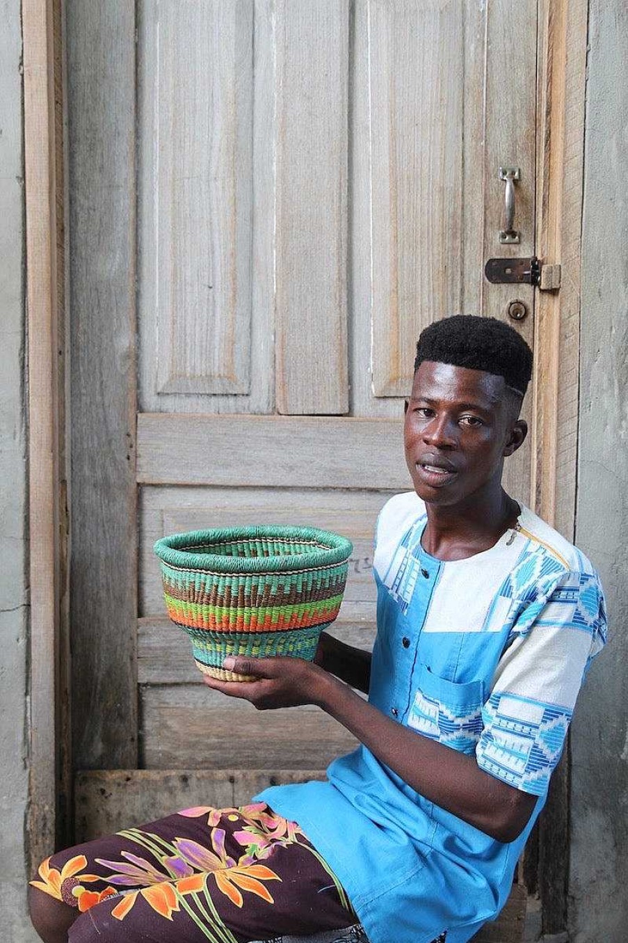 Planters + Flower Pots Baba Tree | Tiny Drum Basket By Avoore Alagbona