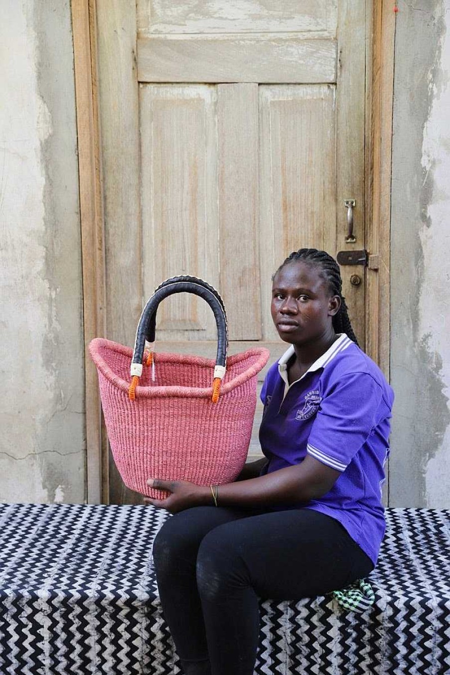 Shopping Baskets Baba Tree | Dip Dyed Nyariga Basket (Medium) By Apika Abisika