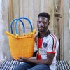 Shopping Baskets Baba Tree | Dip Dyed Nyariga Basket (Medium) By Nsoh Abe-Enge