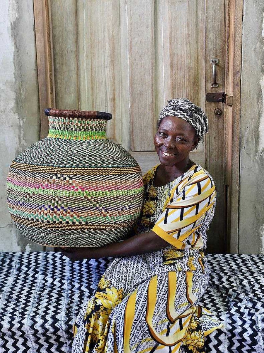 Home Decor Baba Tree | Jemima 10 Cows Basket By Vida Akolgo