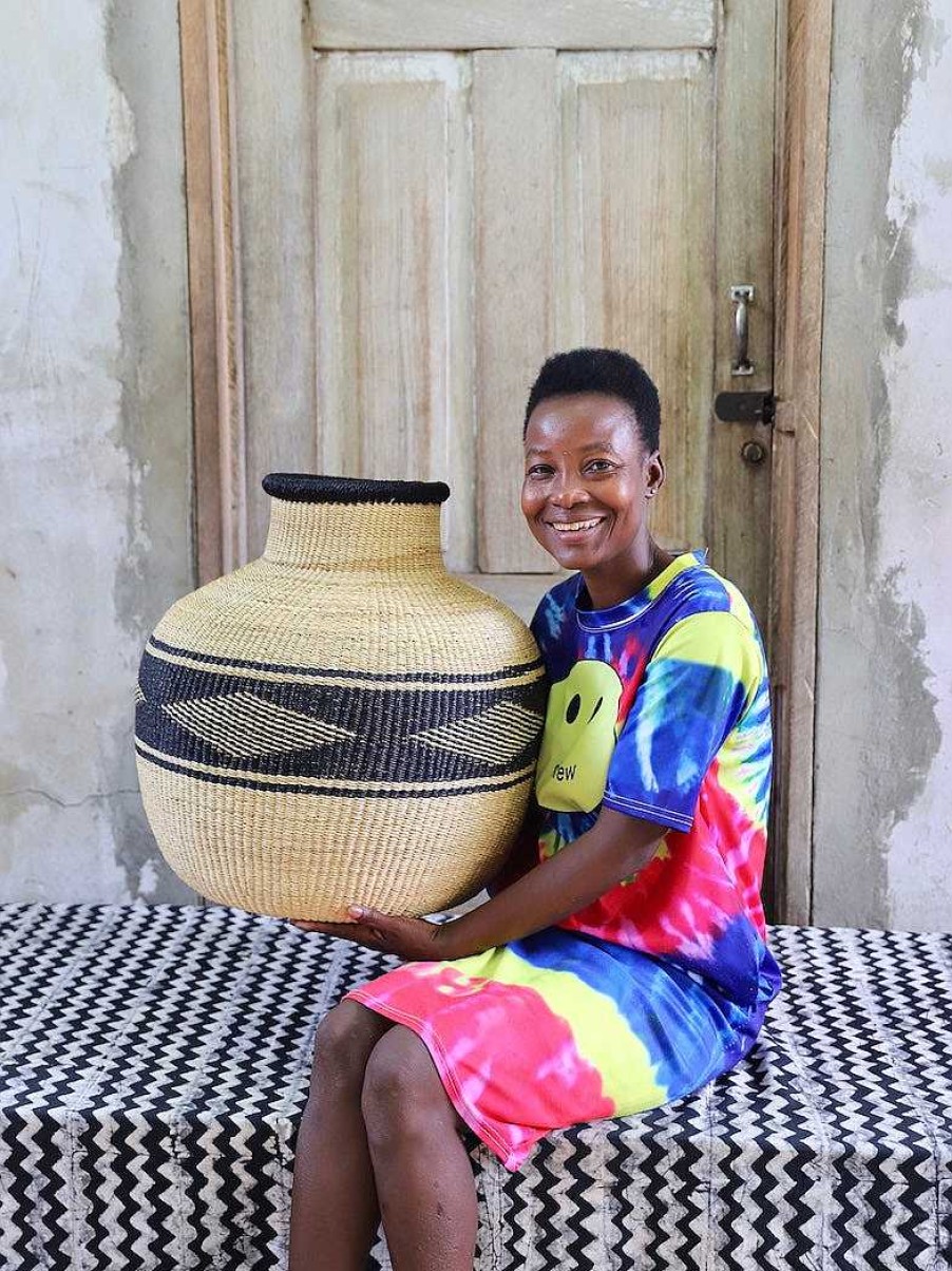 Home Decor Baba Tree | Jemima 10 Cows Basket By Charity Atuah