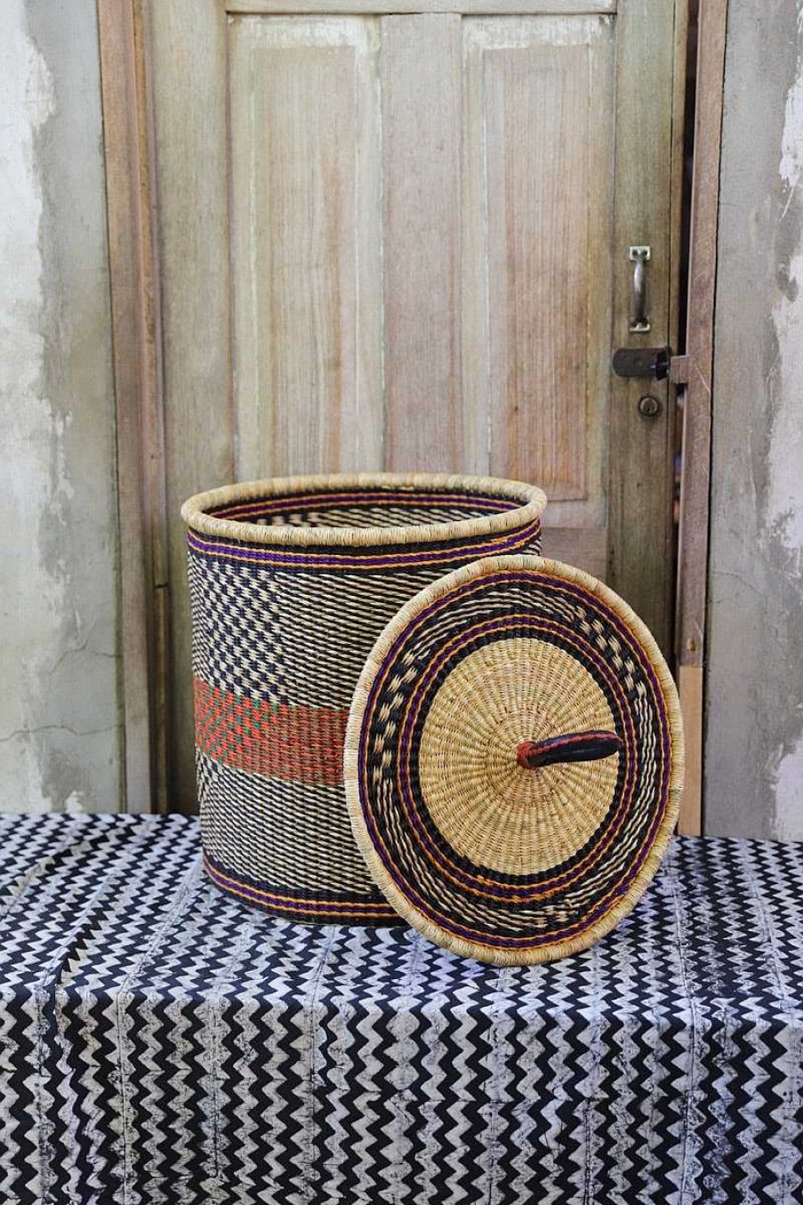 Bathroom + Laundry Baba Tree | Laundry Basket With Lid (Large) By Abraham Akolgo