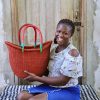 Shopping Baskets Baba Tree | Dip Dyed Nyariga Basket (Large) By Eva Nsobillah