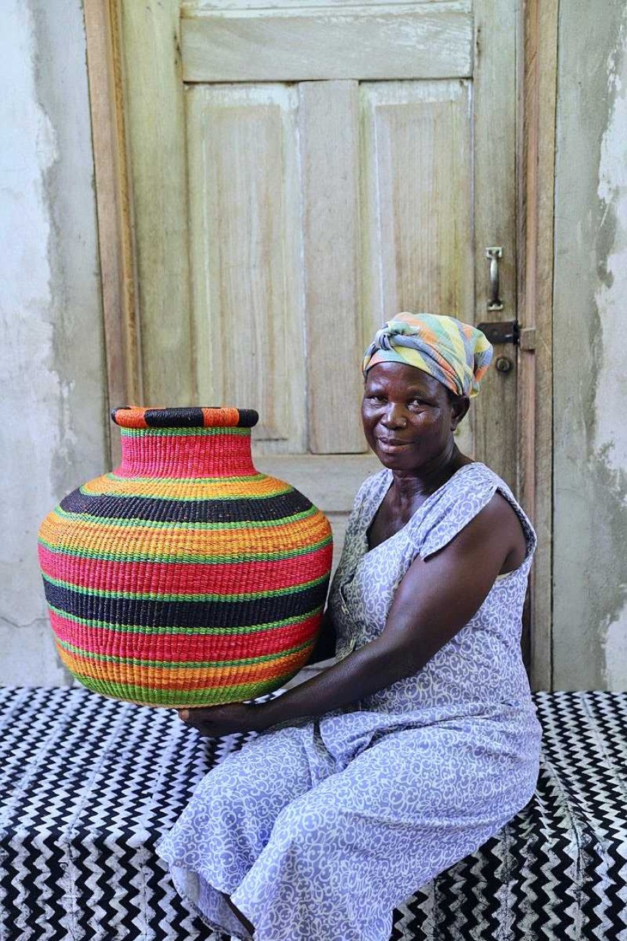 Home Decor Baba Tree | Jemima 10 Cows Basket By Nyaamah Ayinbillah