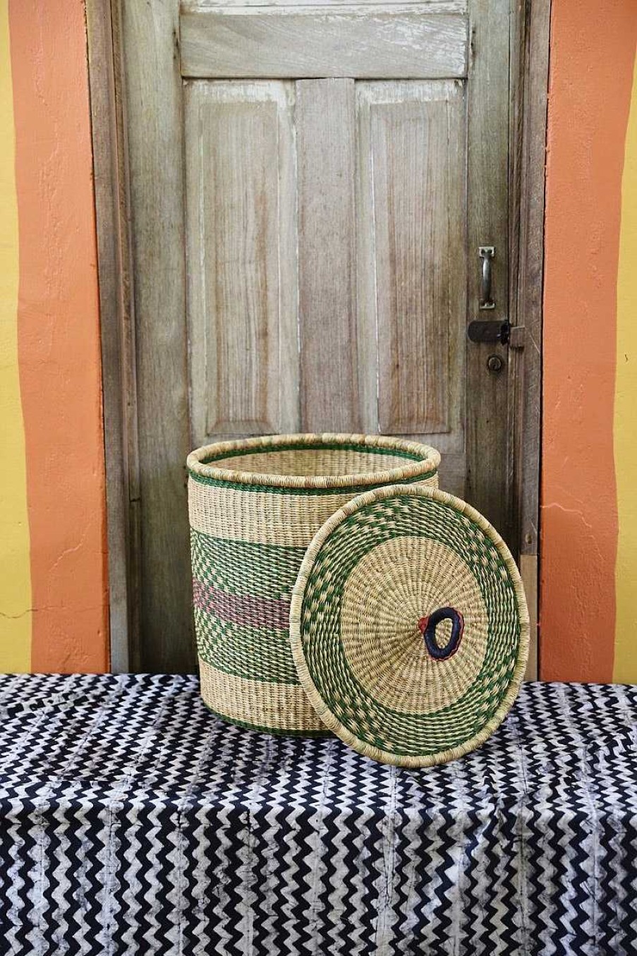 Bathroom + Laundry Baba Tree | Laundry Basket With Lid (Medium) By Abraham Akolgo