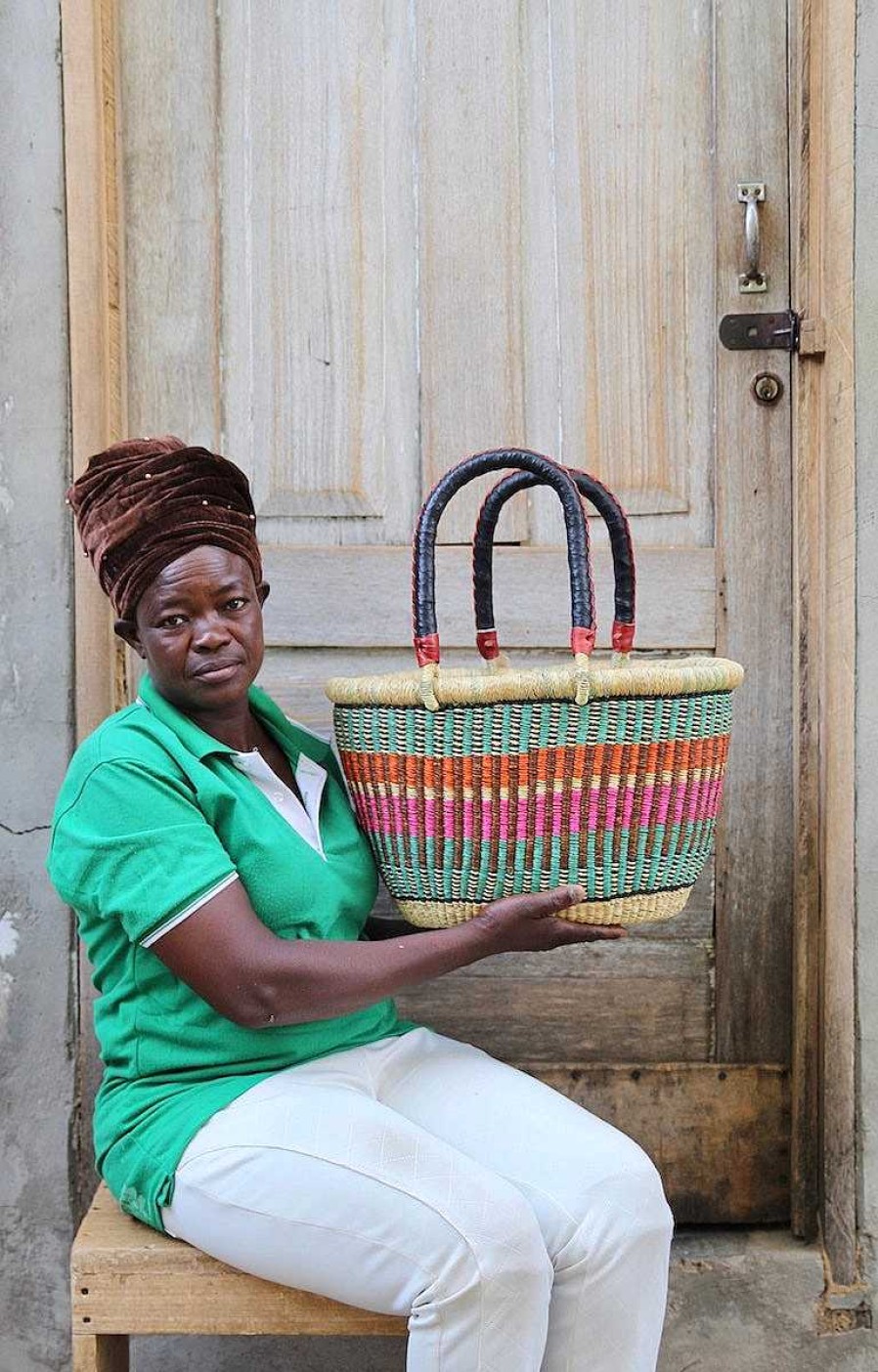 Shopping Baskets Baba Tree | Oval Basket (Small) By Nmegiabono Atanga