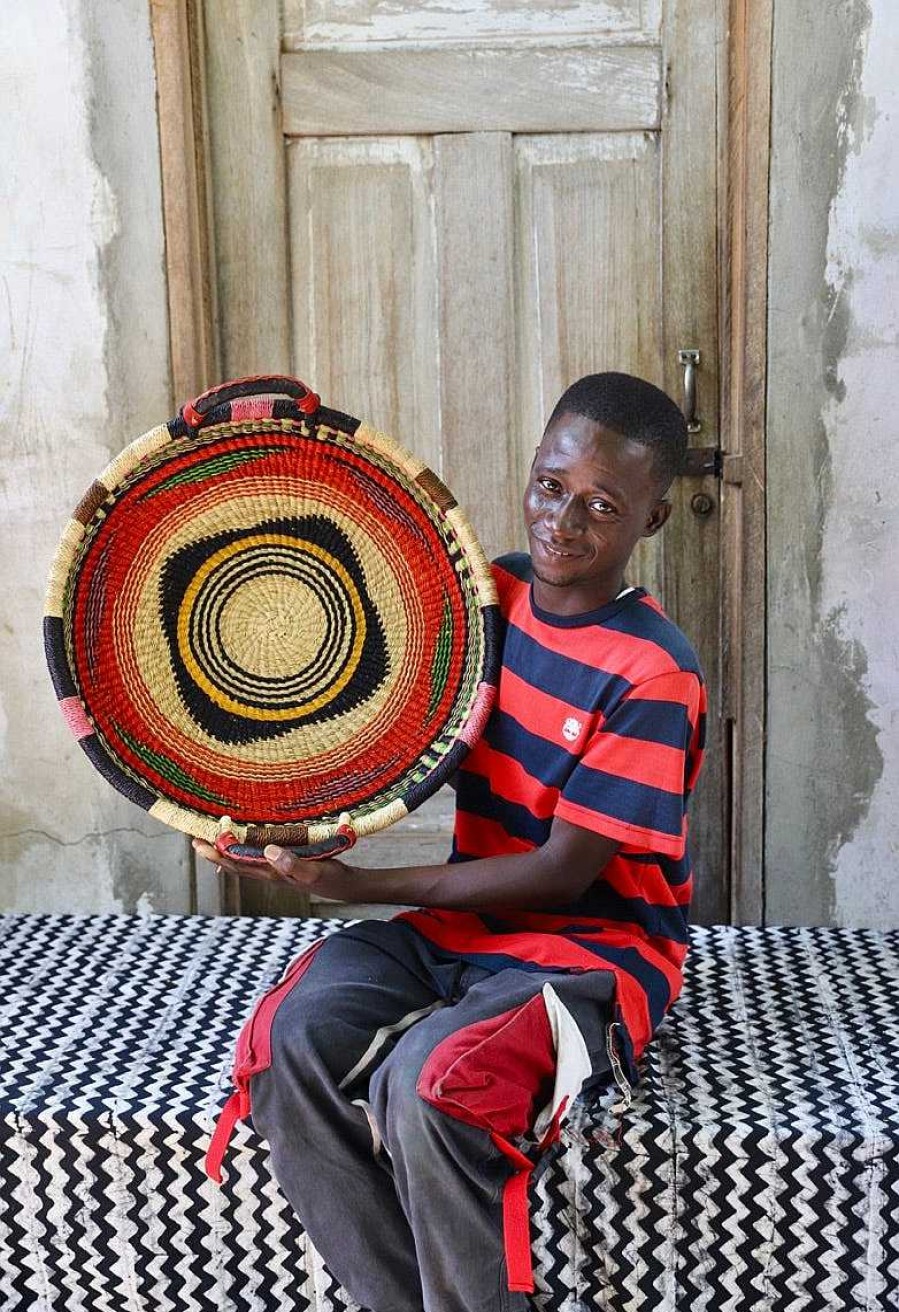 Kitchen + Dining Baba Tree | Woven Tray - Double Weave (Small) By Harrison Akugbire