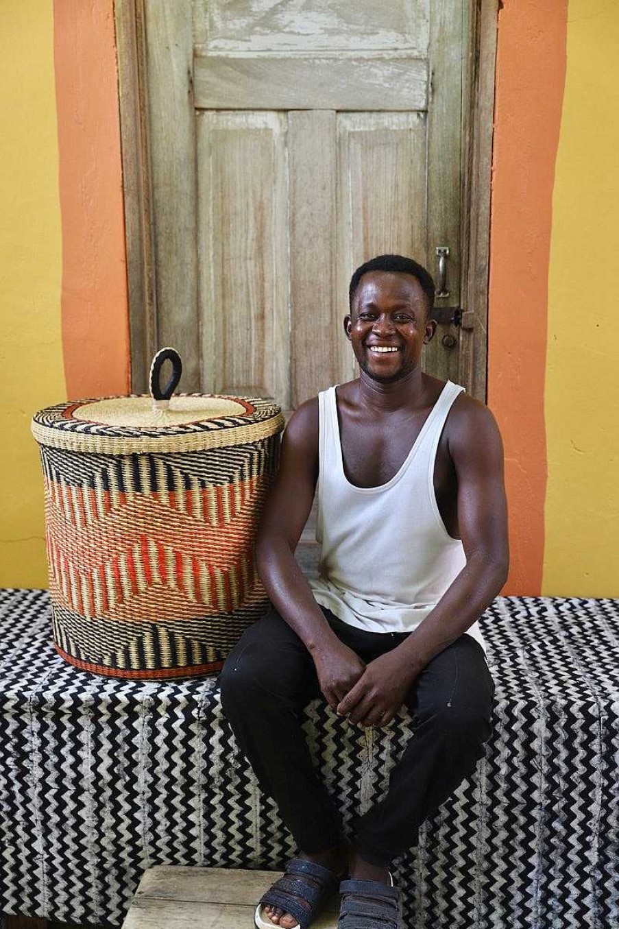 Bathroom + Laundry Baba Tree | Laundry Basket With Lid (Large) By Abraham Akolgo