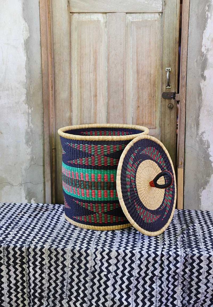 Bathroom + Laundry Baba Tree | Laundry Basket With Lid (Large) By Mary Aboya