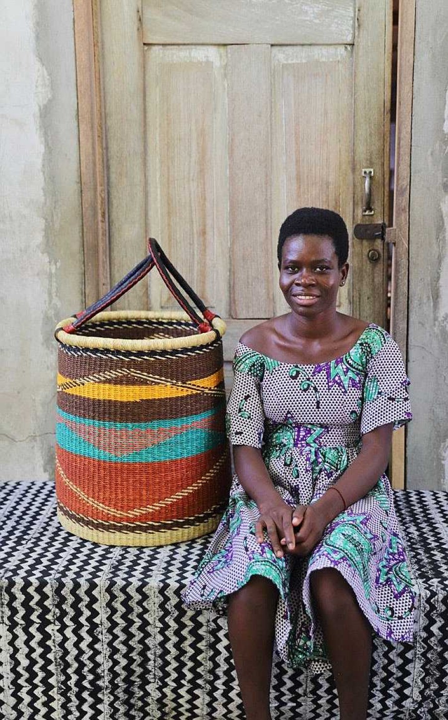 Bathroom + Laundry Baba Tree | Laundry Basket (Medium) By Rahinatu Akelsiyine