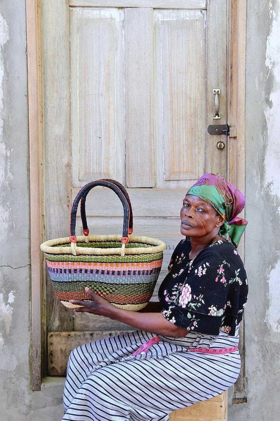 Shopping Baskets Baba Tree | Oval Basket (Small) By Mary Ayamdor