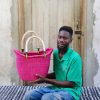 Shopping Baskets Baba Tree | Dip Dyed Nyariga Basket (Medium) By Akolgo "Body" Atiah