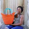 Shopping Baskets Baba Tree | Dyed Nyariga Basket (Large) By Alahere Akou