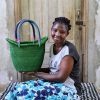 Shopping Baskets Baba Tree | Dip Dyed Nyariga Basket (Small) By Adukmah Atingalebkiya