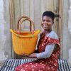 Shopping Baskets Baba Tree | Dip Dyed Nyariga Basket (Small) By Martha Adongo