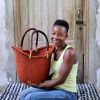 Shopping Baskets Baba Tree | Dip Dyed Nyariga Basket (Medium) By Charity Atuah