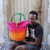 Shopping Baskets Baba Tree | Dip Dyed Nyariga Basket (Medium) By Moses Abotibazaa